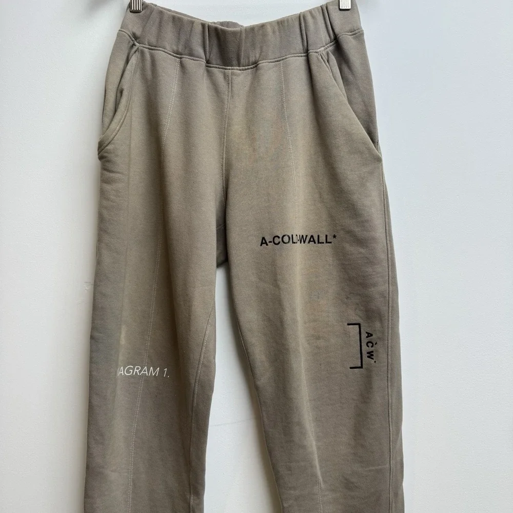 A-COLD-WALL Diagram Sweatpants Men's Taupe Medium by Samuel Ross Streetwear RARE